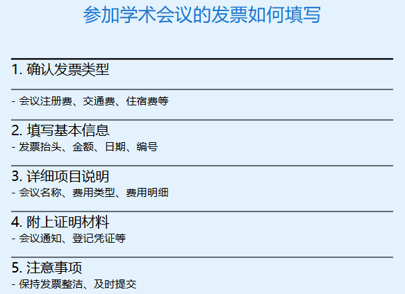 参加学术会议的发票如何填写