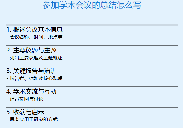 参加学术会议的总结怎么写