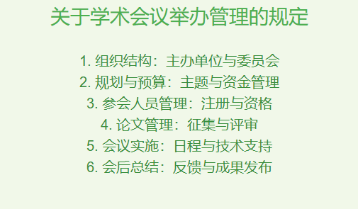 关于学术会议举办管理的规定