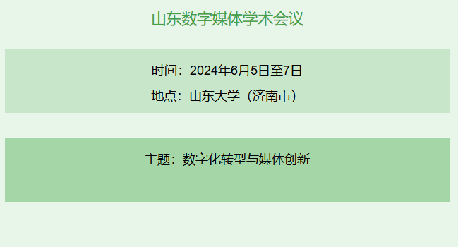 山东数字媒体学术会议在哪举行