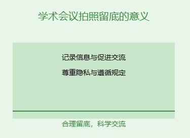 学术会议拍照留底是什么意思