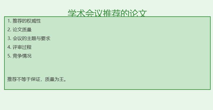 学术会议推荐的论文一定会中吗