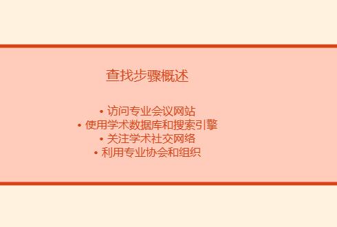 怎么查找国际学术会议信息